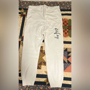 White Joggers with 'Wifey' Embroidery